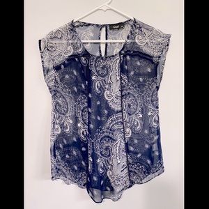 Paisley Navy Blouse